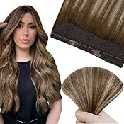 RRP £71.45 Easyouth Ombre Wire Extensions Real Hair Balayage Brown