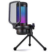 RRP £40.19 TONOR Gaming USB Microphone with Adjustable RGB Modes & Brightness