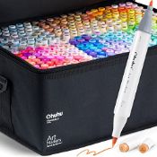 RRP £244.66 Ohuhu Colouring Pens 320 Colours Permanent Marker Pens