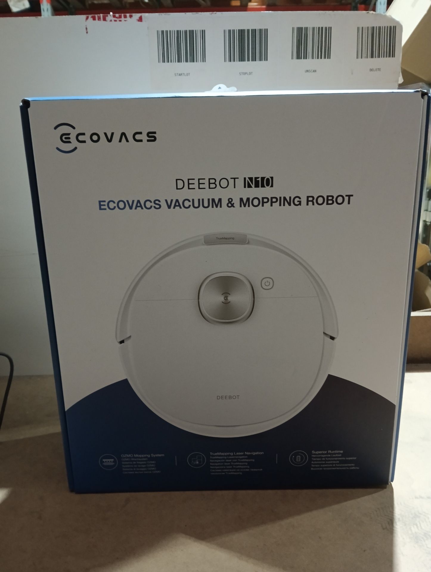 RRP £367.39 ECOVACS DEEBOT N10 Robot Vacuum Cleaner with Mop 4300Pa (300 min - Image 3 of 3