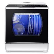 RRP £334.99 Karlxtom Table Top Dishwasher 6 Programs Mini Dishwasher with Touch Control