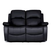 RRP £501.39 Bravich LUXURY Black Bonded Leather Manual Recliner