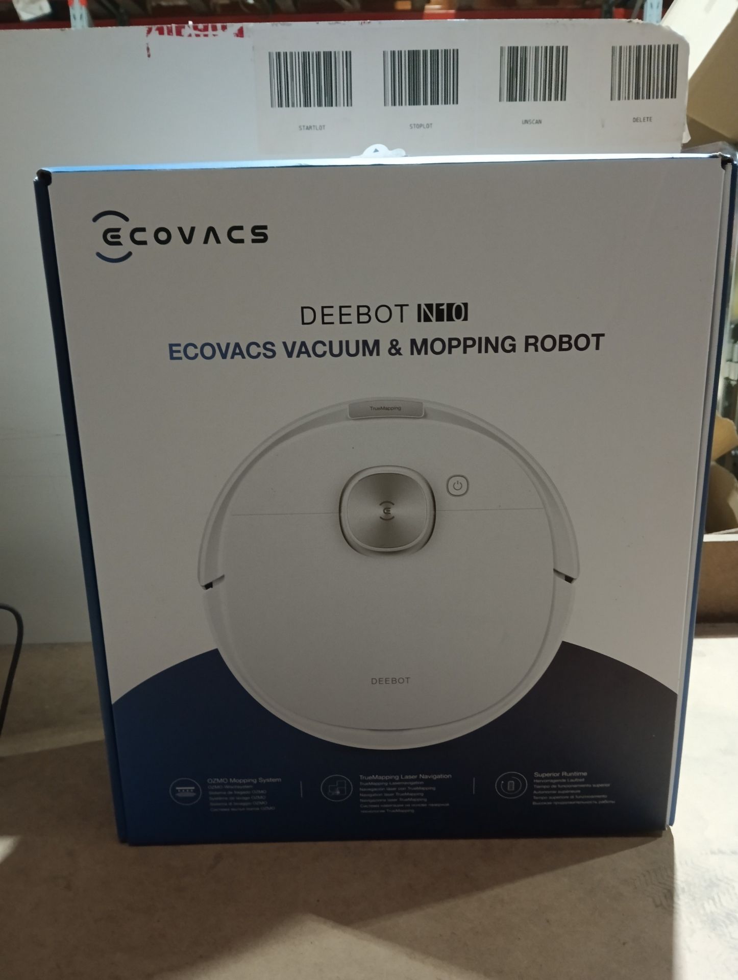 RRP £367.39 ECOVACS DEEBOT N10 Robot Vacuum Cleaner with Mop 4300Pa (300 min - Image 2 of 3