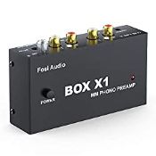 RRP £35.90 Fosi Audio Box X1 Phono Preamp for MM Turntable Mini