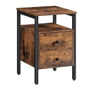 RRP £57.62 HOOBRO Bedside Table with 2 Drawers