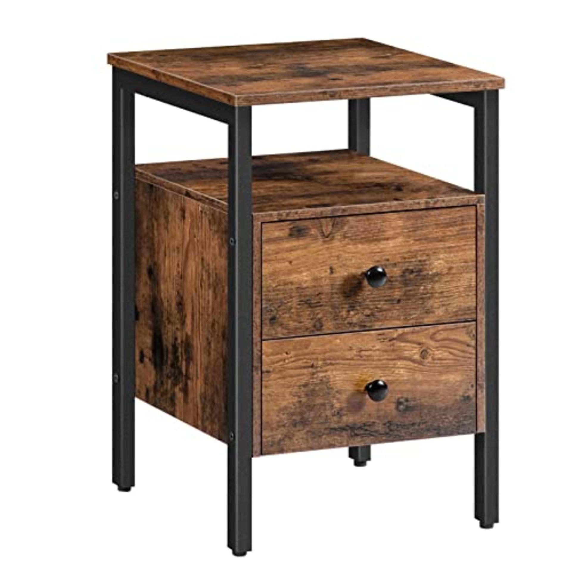 RRP £57.62 HOOBRO Bedside Table with 2 Drawers