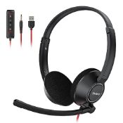 RRP £30.14 BINNUNE USB Headset with Microphone for Laptop PC