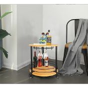 RRP £75.34 mosegor Roliing Drinks Trolley 2 Tier Serving Trolley