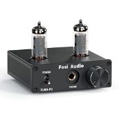 RRP £48.01 Fosi Audio P2 Headphone Amplifier Vacuum Tube Headphone