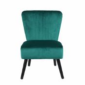 RRP £88.20 Neo Crushed Velvet Shell Scallop Accent Occasional
