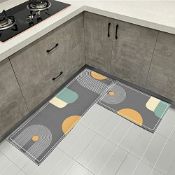 RRP £13.39 Non-Slip Kitchen Mats 2 Pieces