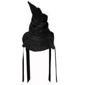 RRP £7.13 Cckuu Black Witch Hat Women - Black Ruched Halloween Women Witch Hats