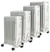 RRP £72.57 MYLEK Oil Filled Radiator with Adjustable Thermostat and 24 Hour Timer