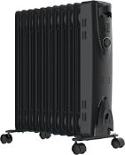 RRP £70.34 MYLEK Oil Filled Heater Radiator 2.5KW - Adjustable Thermostat
