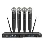 RRP £166.39 D Debra D-440 UHF 4 Channel Wireless Handheld Microphone