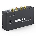 RRP £35.90 Fosi Audio Box X1 Phono Preamp for MM Turntable Mini