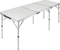 RRP £82.62 REDCAMP 6ft Folding Camping Table with Adjustable Height