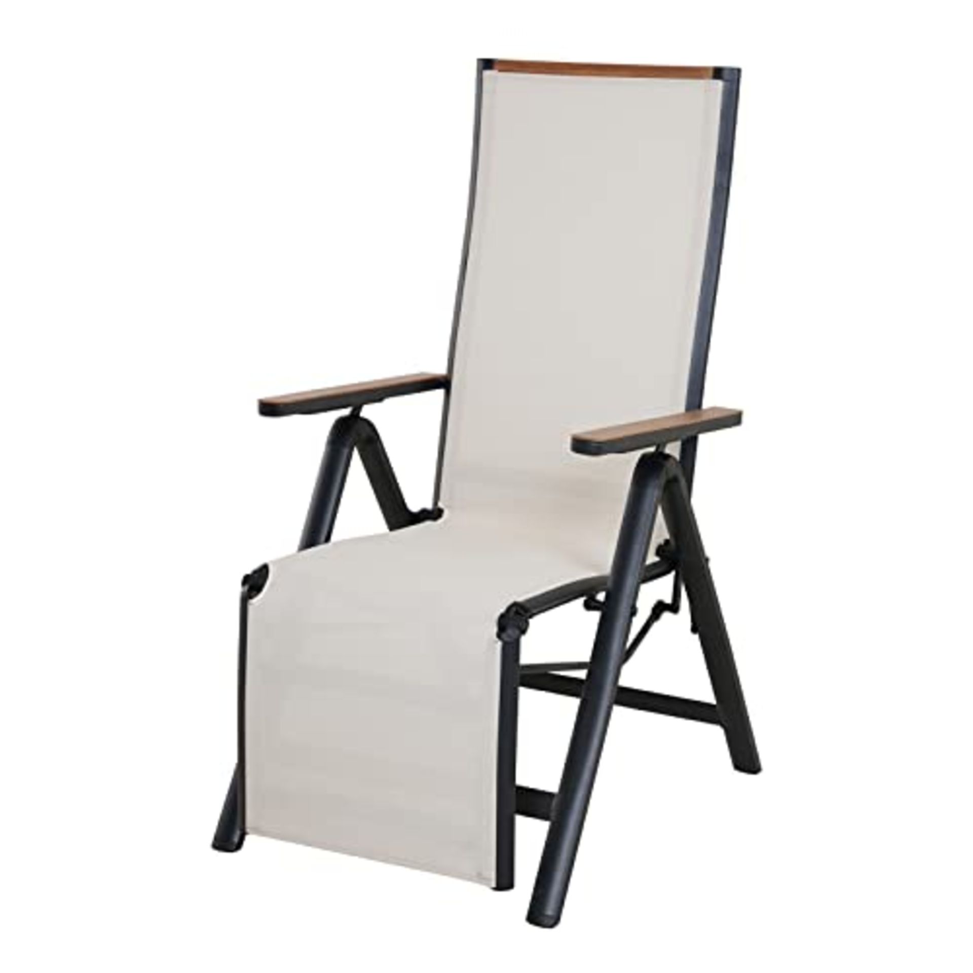 RRP £115.36 Grand patio Folding Recliner Chair With Footrest