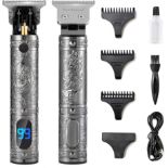 RRP £29.02 Electric Beard Trimmer Men Cordless Hair Clippers with LCD Display