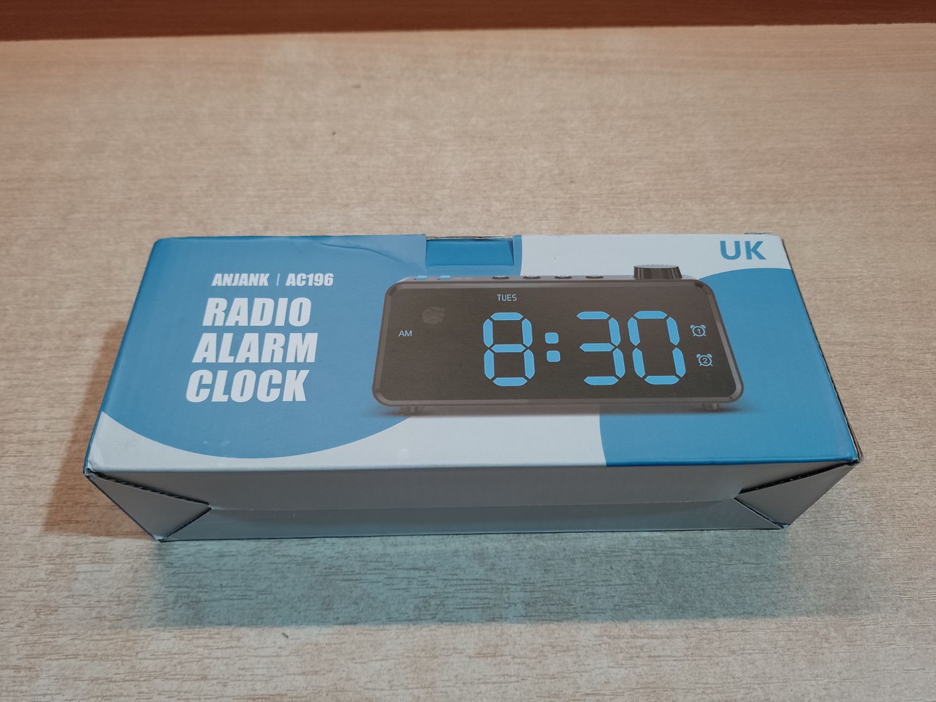 RRP £21.41 ANJANK Bedside Radio Alarm Clock - 0-100% Dimmer - Image 2 of 2