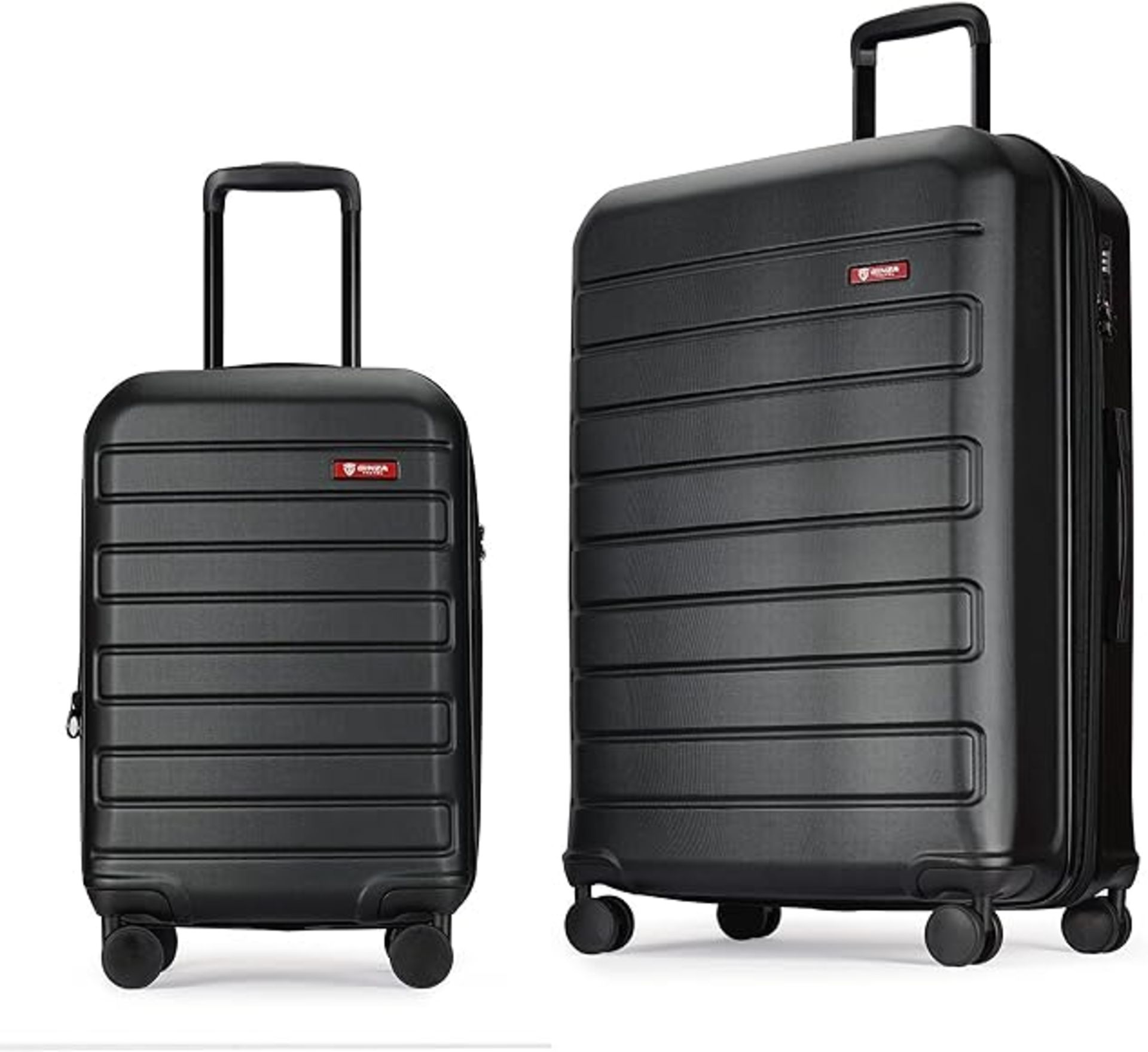 RRP £72.57 GinzaTravel Medium Suitcase Hard Shell Luggage with Wheels and Combination Lock