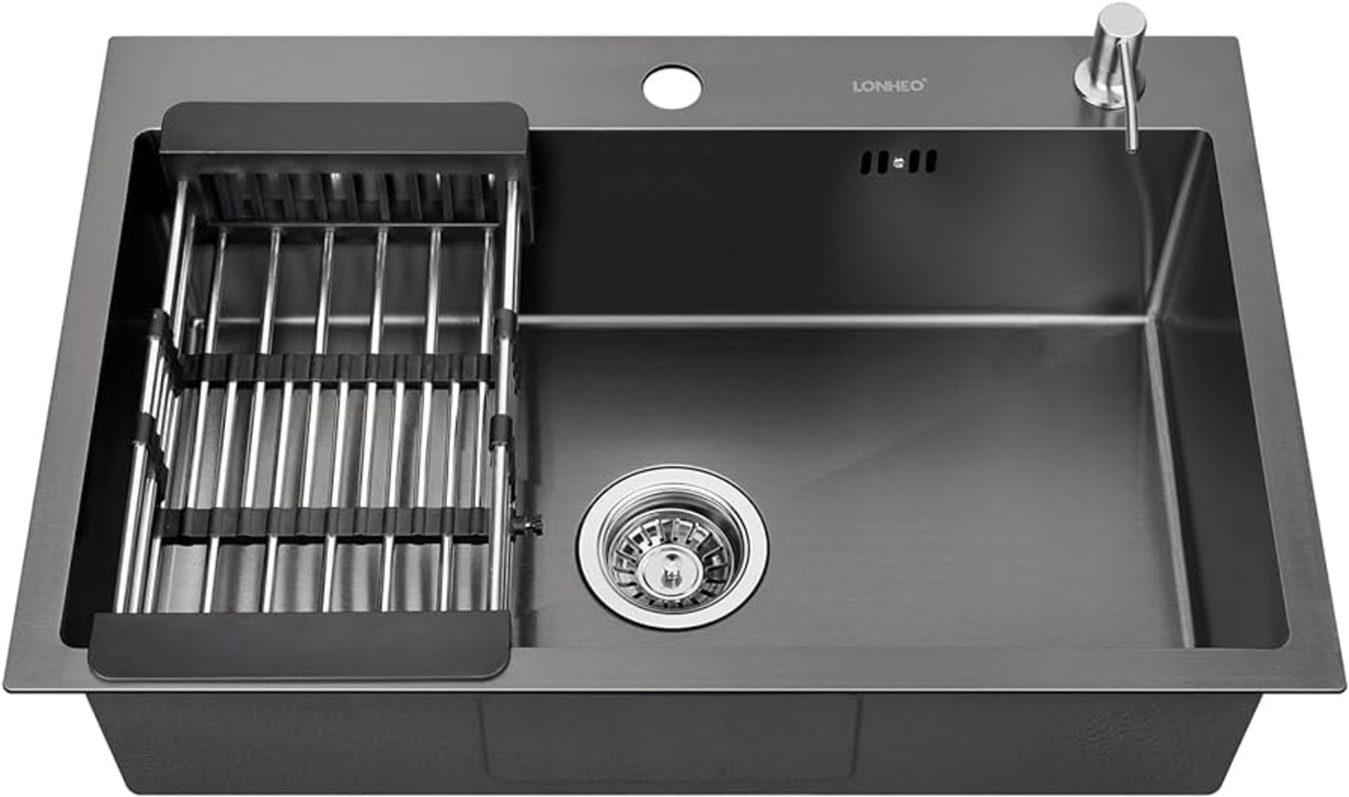 RRP £189.82 LONHEO Black Kitchen Sink