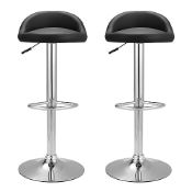 RRP £66.99 Warmiehomy Set of 2 Bar Stools Black Bar Chair Breakfast