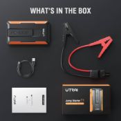 RRP £48.00 UTRAI Portable Car Battery Booster Jump Starter 13200mAh