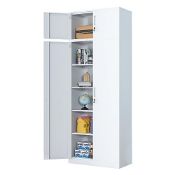 RRP £319.65 iJINGUR Metal Storage Cupboard with Locking Doors and 4 Adjustable Shelves