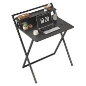 RRP £70.34 CubiCubi Small Folding Computer Desk 76 cm with Shelf and Storage Bag