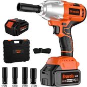 RRP £107.52 Bravolu Cordless Impact Wrench