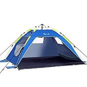 RRP £54.79 Glymnis Beach Tent Pop Up 3-4 Person Large Hydraulic