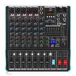 RRP £136.99 XTUGA TS7 Professional 7 Channel Audio Mixer with 99 DSP Effects