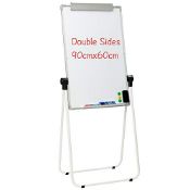 RRP £78.54 DOEWORKS 90x60cm Magnetic Whiteboard U-Stand/Flipchart Easel