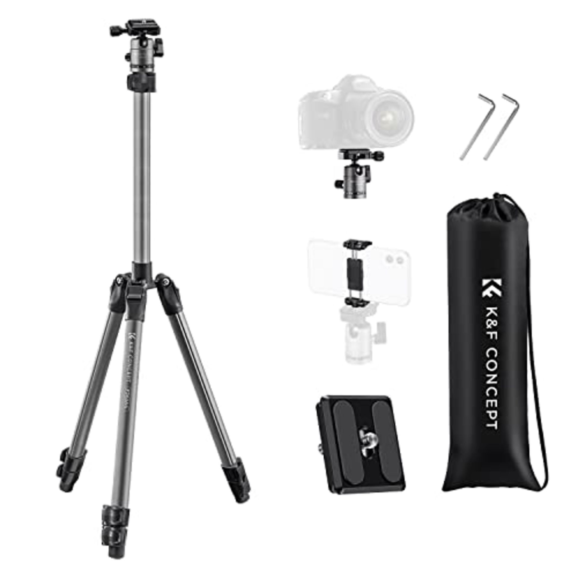 RRP £53.65 K&F Concept 66''/168cm Compact Tripod for Camera and Phone
