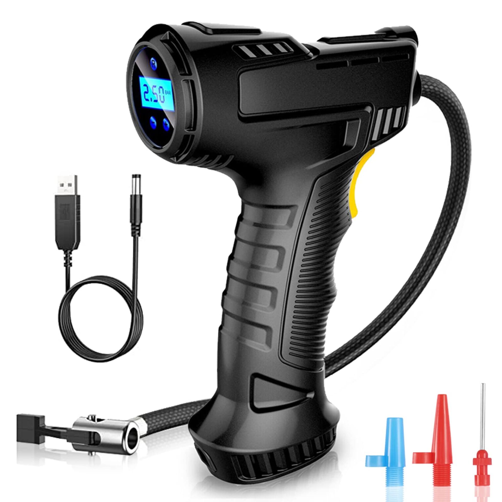 RRP £25.10 LabTEC Tyre Inflator Air Compressor Cordless 3600mAh