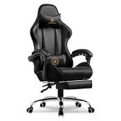 RRP £194.07 LUCKRACER Gaming Chair Massage With Footrest Ergonomic
