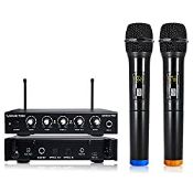 RRP £136.99 Sound Town 4 Channels Wireless Microphone Karaoke Mixer System with Optical