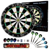 RRP £38.96 Dart Board Steel Dart Board Dartboard set with 6 pcs