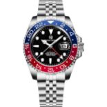 RRP £114.15 PAGRNE DESIGN Men's Watches GMT Automatic Wrist Watch