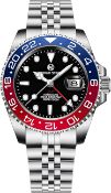 RRP £114.15 PAGRNE DESIGN Men's Watches GMT Automatic Wrist Watch