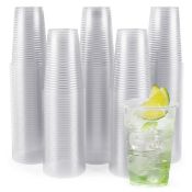 RRP £57.02 SHEFA Pack of 3000 Clear Plastic Cups - Disposable Party Cup Set for Beer