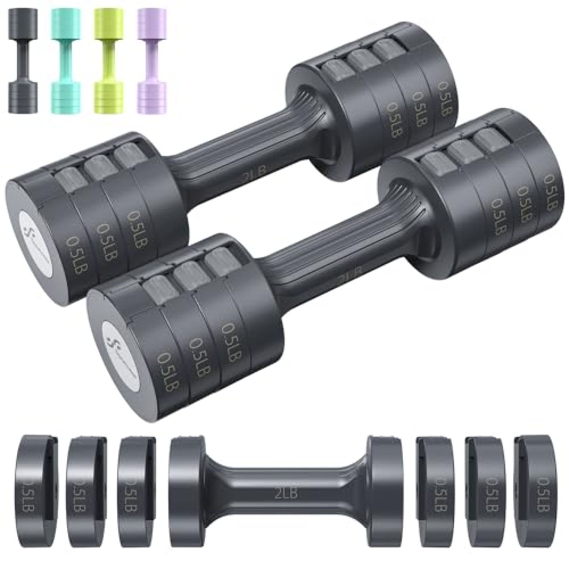 RRP £45.65 Adjustable Dumbbells Hand Weights Set: Sportneer 1 Pair 0