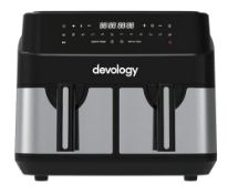 RRP £102.74 Devology Double Air Fryer