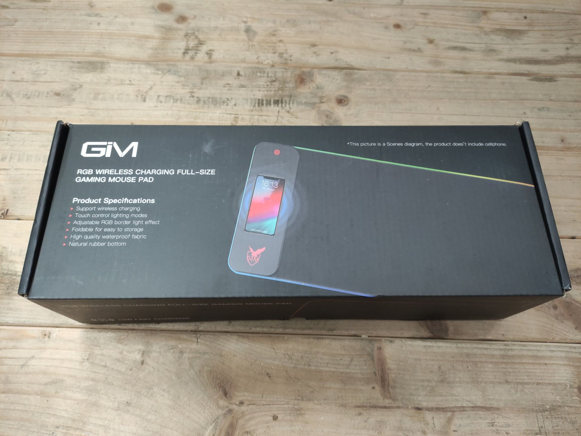 RRP £27.65 GIM Wireless Charging RGB Gaming Mouse Pad 10W - Image 3 of 4