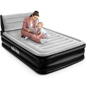 RRP £113.01 Airefina Double Air Mattress with Headboard