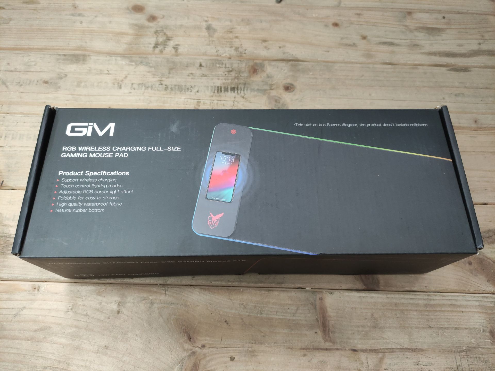 RRP £27.65 GIM Wireless Charging RGB Gaming Mouse Pad 10W - Image 3 of 4