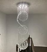 RRP £216.90 Dst Spiral Sphere Crystal Chandelier Ceiling Lights