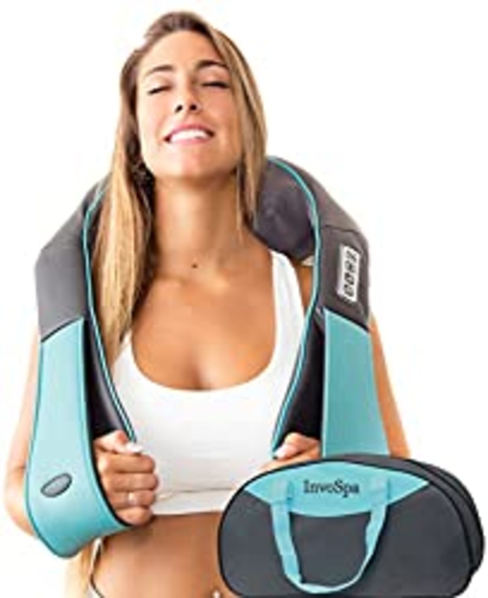 RRP £57.05 InvoSpa Shiatsu Back Shoulder and Neck Massager with Heat - Image 2 of 4