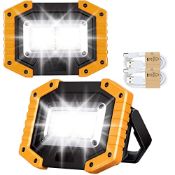 RRP £16.39 Edasion 30W LED Work Light Rechargeable COB Floodlight